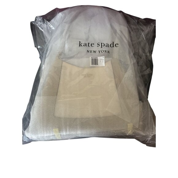 Kate Spade Womens Pebbled Leather Lena Sand Colorblock Large Shoulder Bag New - Picture 8 of 9